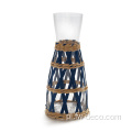 kolorowy papier rattan glass rattan/wiklinowy szklanka